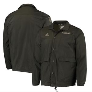 Nebraska Cornhuskers Adidas Football Salute To Service Full Snap Jacket Men's